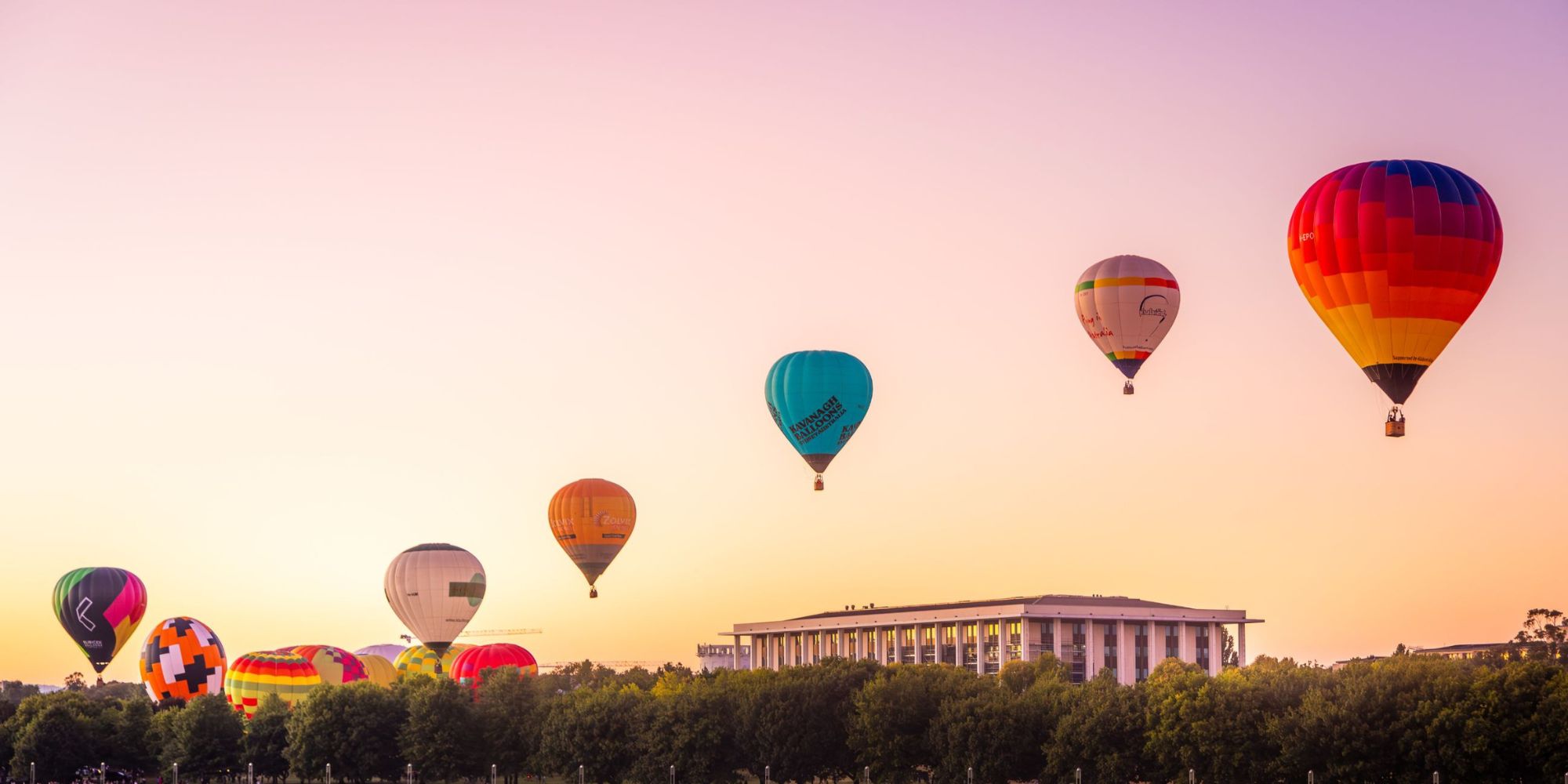 Hot air balloons over Canberra
