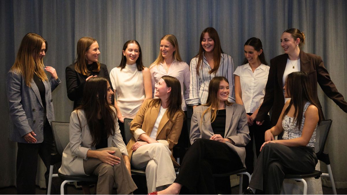 The members of the ANU Future Women in Business student society at ANU.