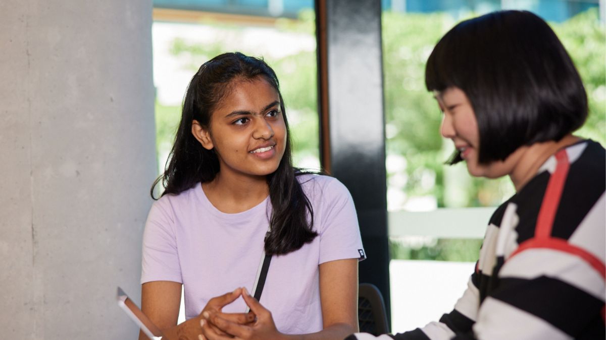 Two ANU students attend an ANU McCusker Institute workshop together.